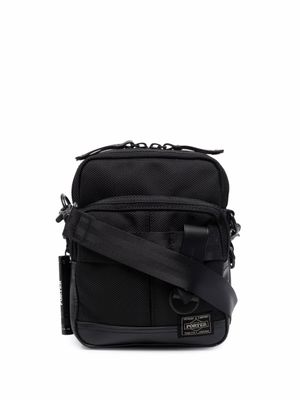 Porter-Yoshida & Co. sac à bandoulière à patch logo - Noir