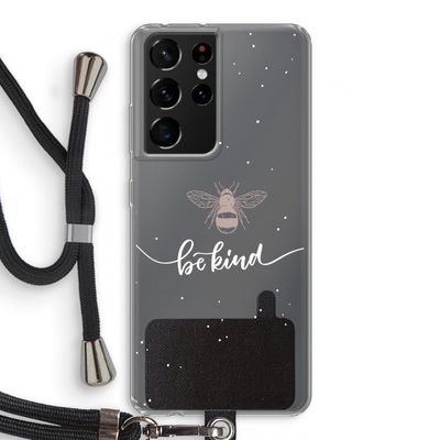Be(e) kind: Samsung Galaxy S21 Ultra Transparant Hoesje met koord
