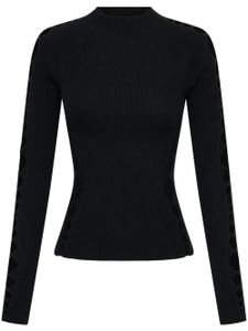 Dion Lee pull Snake Diamond Skivvy en laine - Noir