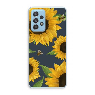 Sunflower and bees: Samsung Galaxy A73 Transparant Hoesje