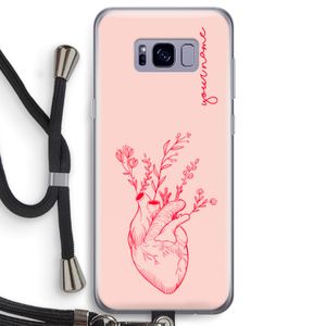 Blooming Heart: Samsung Galaxy S8 Transparant Hoesje met koord