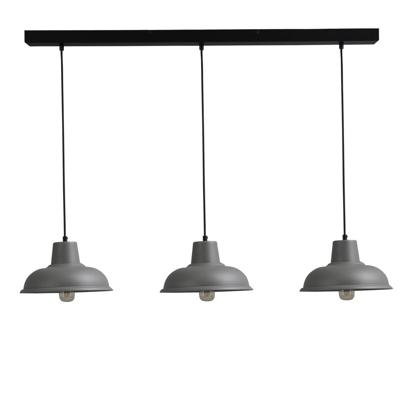 Masterlight Retro eettafellampDi panna Industria 3x26 3-lichts grijs met zwart - 2045-00-00-S-100-3