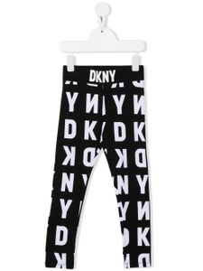 Dkny Kids legging à logo imprimé - Noir