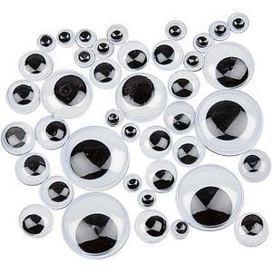 1100x Wiebel oogjes/googly eyes 4-20 mm   -