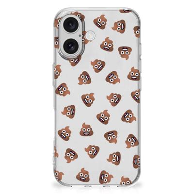 TPU bumper voor iPhone 16 plus Poep Emojis