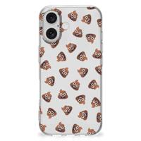 TPU bumper voor iPhone 16 plus Poep Emojis
