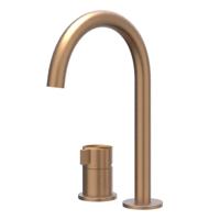 IVY Tribe Wastafelkraan - 2-Gats Bladmontage - Geborsteld RVS 316 Mat Koper PVD