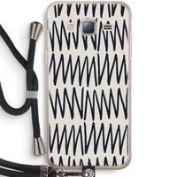 Marrakech Zigzag: Samsung Galaxy J3 (2016) Transparant Hoesje met koord