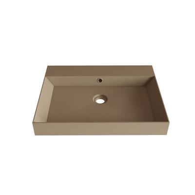 Wastafel Gliss Design Lako 70 cm 1 Kraangat Mat Cappuccino Gliss Design