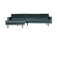 WOOOD Rodeo bank chaise longue links velvet Groenblauw