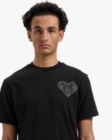 Croyez Homme Puffed Heart T-shirt Cr1-ss25-39 Print T-shirts 900 Black