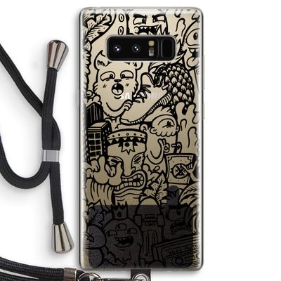 Vexx Black Mixtape: Samsung Galaxy Note 8 Transparant Hoesje met koord