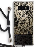 Vexx Black Mixtape: Samsung Galaxy Note 8 Transparant Hoesje met koord