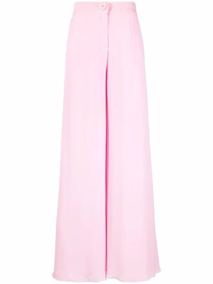 Moschino pantalon évasé à taille haute - Rose