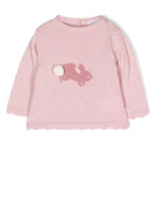 Patachou pull en maille intarsia - Rose