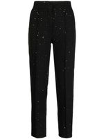 Elie Saab pantalon orné de sequins à taille haute - Noir - thumbnail