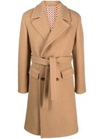 ETRO double-breasted belted coat - Marron - thumbnail