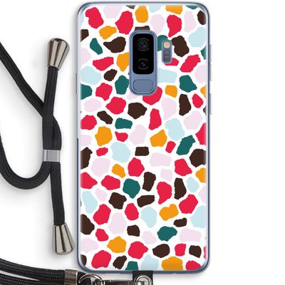 Colored Giraffe: Samsung Galaxy S9 Plus Transparant Hoesje met koord
