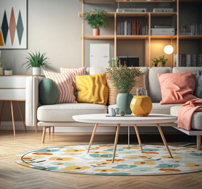 Waterverf bloemen Natuur vinyl tapijt