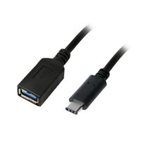 LogiLink USB C - USB A 0.15m USB-kabel 0,15 m USB 3.2 Gen 2 (3.1 Gen 2) Zwart - thumbnail