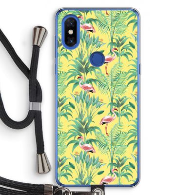 Flamingo party: Xiaomi Mi Mix 3 Transparant Hoesje met koord