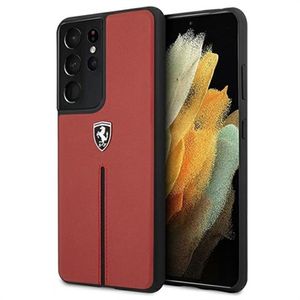 Ferrari Off Track Samsung Galaxy S21 Ultra 5G Hybrid Case - Rood