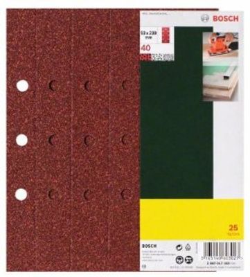 Bosch Accessoires 25-delige schuurbladenset 93 x 230 mm voor vlakschuurmachines, korrel 120 - 2607017106