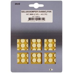 Geluiddempende meubel viltjes - 40x stuks - zelfklevend - rond - wit - dia 9 mm