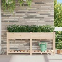 Tuin Bloempot Beige 161 x 43 x 76,5 cm Massief Vurenhout