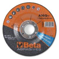 Beta Doorslijpschijven tools ø125 mm voor rvs met doorgezet center (10 stuks)