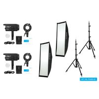 Nanlite FS-60B Bi-Color LED Light Dual Kit (met lightstand en softbox)