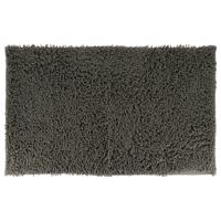 Tendance Badmat microfiber - hoogpolig - grijs - 50 x 80 cm - badkamer - antislip - thumbnail