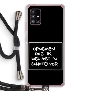 Schotelvod: Samsung Galaxy A51 5G Transparant Hoesje met koord