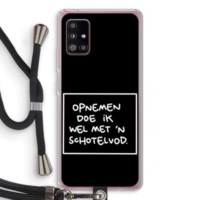 Schotelvod: Samsung Galaxy A51 5G Transparant Hoesje met koord