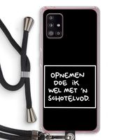 Schotelvod: Samsung Galaxy A51 5G Transparant Hoesje met koord