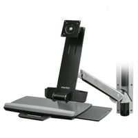 Ergotron StyleView Sit-Stand Combo Arm Monitor-wandbeugel 1-voudig 25,4 cm (10) - 61,0 cm (24) Zwart Toetsenbordhouder, Kantelbaar, Zwenkbaar, Roteerbaar - thumbnail