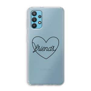Friends heart black: Samsung Galaxy A32 4G Transparant Hoesje