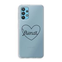 Friends heart black: Samsung Galaxy A32 4G Transparant Hoesje