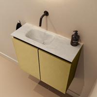 Toiletmeubel Mondiaz Ture Dlux | 60 cm | Meubelkleur Oro | Eden wastafel Opalo Links | Zonder kraangat