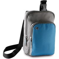 Kleine schoudertasje blauw/grijs - Kostbaarhedenbuidel - thumbnail