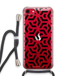 Crazy pattern: iPhone SE 2020 Transparant Hoesje met koord