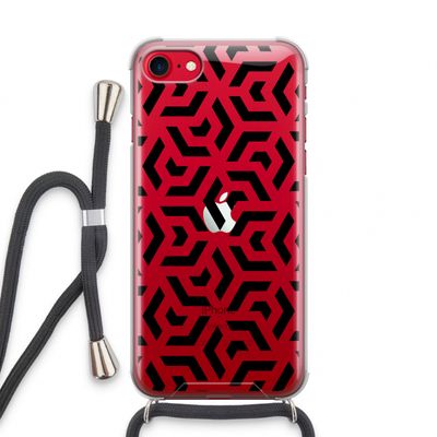 Crazy pattern: iPhone SE 2020 Transparant Hoesje met koord