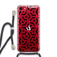Crazy pattern: iPhone SE 2020 Transparant Hoesje met koord