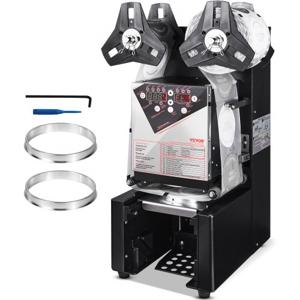 VEVOR Sluitmachine 500-650 kopjes/uur Kopsluitmachine voor 190 mm hoge 90/95 mm grote kopjes Elektrische Boba-theesealer met digitale LCD-bediening voor bubbelmelk, thee, koffie, zwart