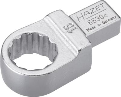 HAZET Insteekringsleutel 6630C-15 · 9 x 12 mm insteekvierkant massief · Buitentwaalfkant tractieprofiel · SW 15 mm