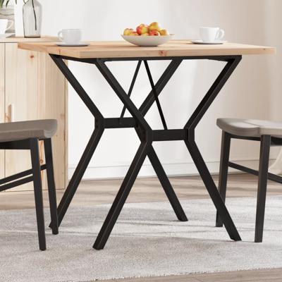 Eettafel Y-frame 80x80x75,5 cm massief grenenhout en staal