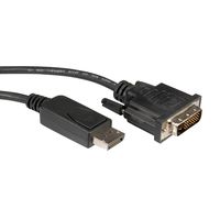 ROLINE DisplayPort Kabel DP Male - DVI Male (24+1), LSOH, zwart, 5 m - thumbnail