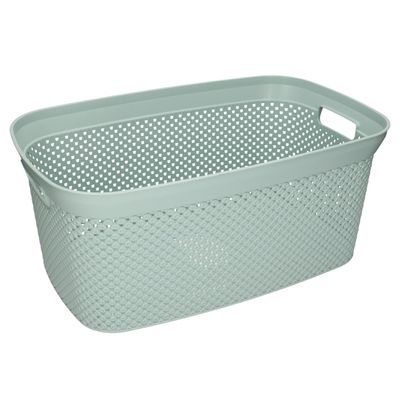 3x Groene wasmanden 35 liter 54 x 34 x 23 cm huishouden