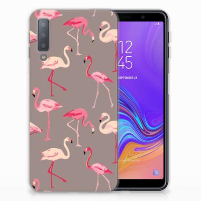 Samsung Galaxy A7 (2018) | TPU Hoesje | Flamingo