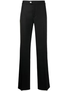 Blumarine pantalon droit à boutons ornés de cristaux - Noir